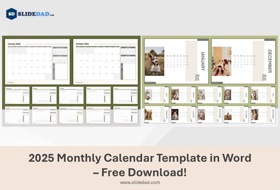 Word Editable 2025 Monthly Calendar Templates Free Download! slidedad Word Editable 2025 Monthly Calendar Templates Free Download! slidedad