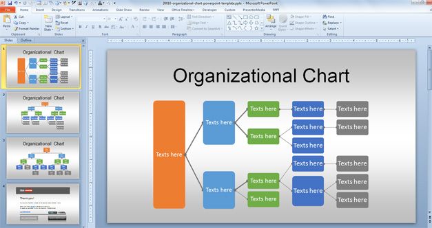 Free Org Chart Powerpoint Template