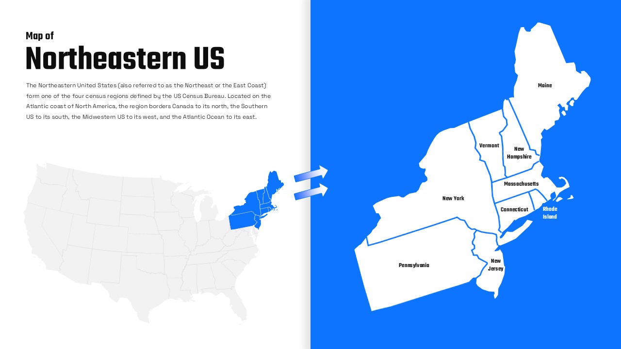 Map Of US For PPT Google Slides SlidesDepot Us Map Template 
