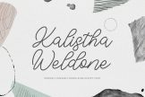 Product image of Kalistha Weldone || Monoline Script Font