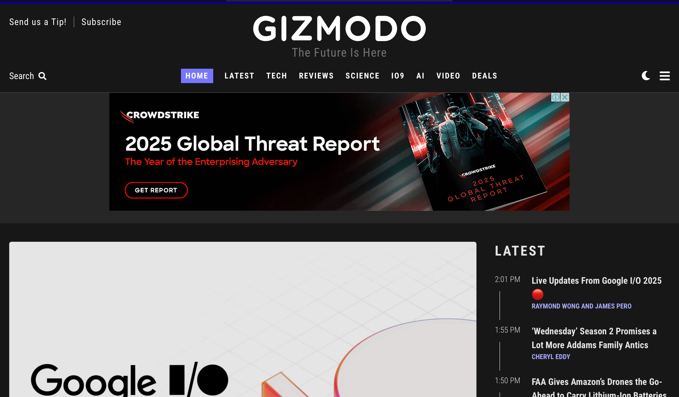 Design and tech website Gizmodo