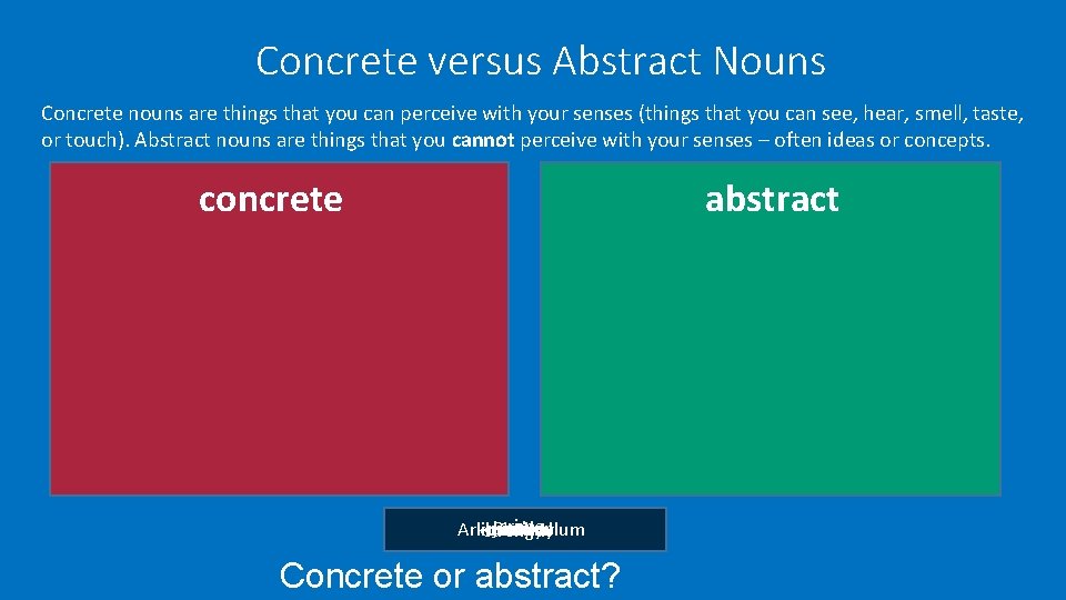 Parts of speech nouns and articles and superheroes