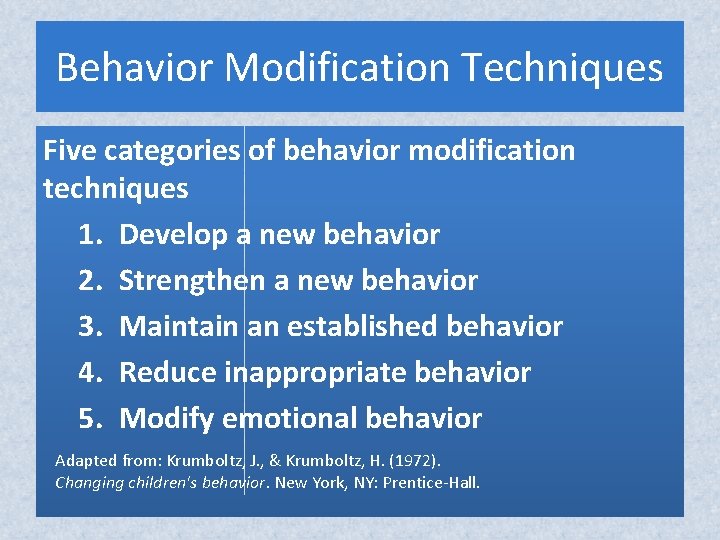 Ppt Using The Behavioral Approach Powerpoint Presentation Free Download Id 212557 Function Emphasizes current behavior rather than past behavior and relies on scientific methods to assess the effectiveness of the techniques through objective measurable goals.