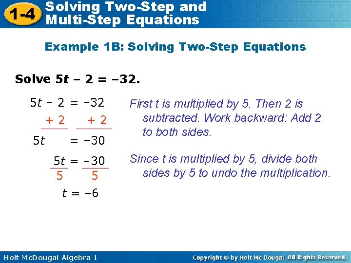 2 + 11 = 13. Solving Twostep And Solving Twostep 1 4 Multistep