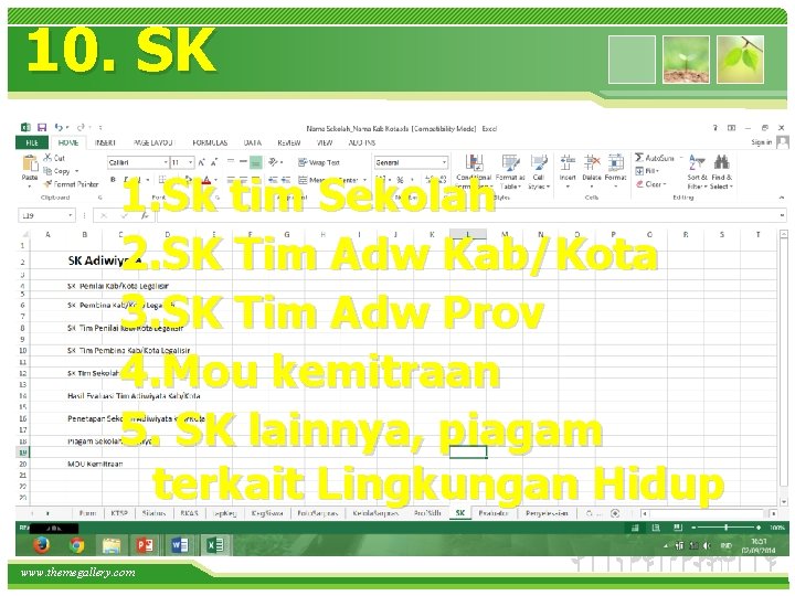 Sk penyusun kurikulum download disini; Logo Menyusun Data Excel Usulan Sekolah Adiwiyata Tim