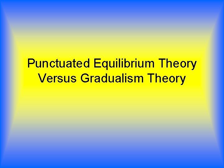 Punctuated Equilibrium Wikiwand 