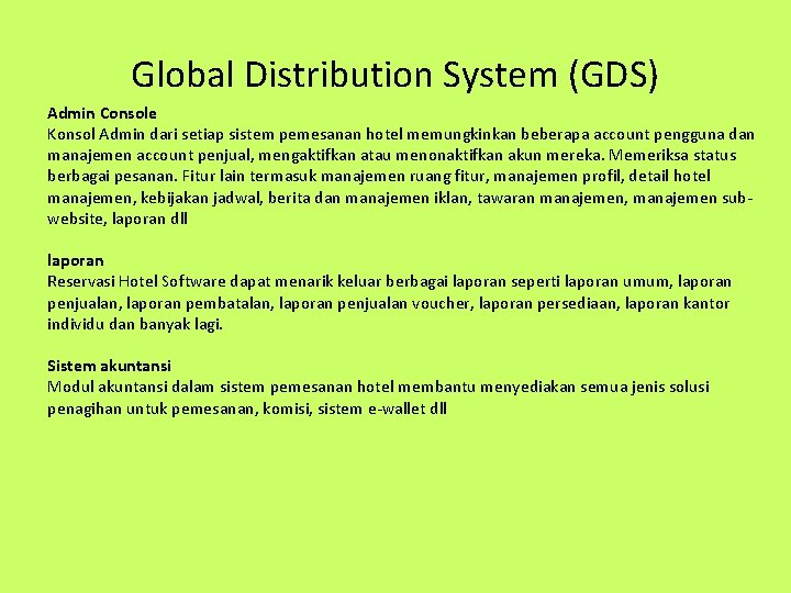 Puter Reservation System Crs Global Distribution System Gds 