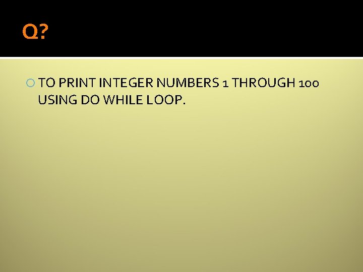 By default, numbers spreadsheets open at 125%, but you can change that setting. Week 6 Cps 125 The While Loop Another