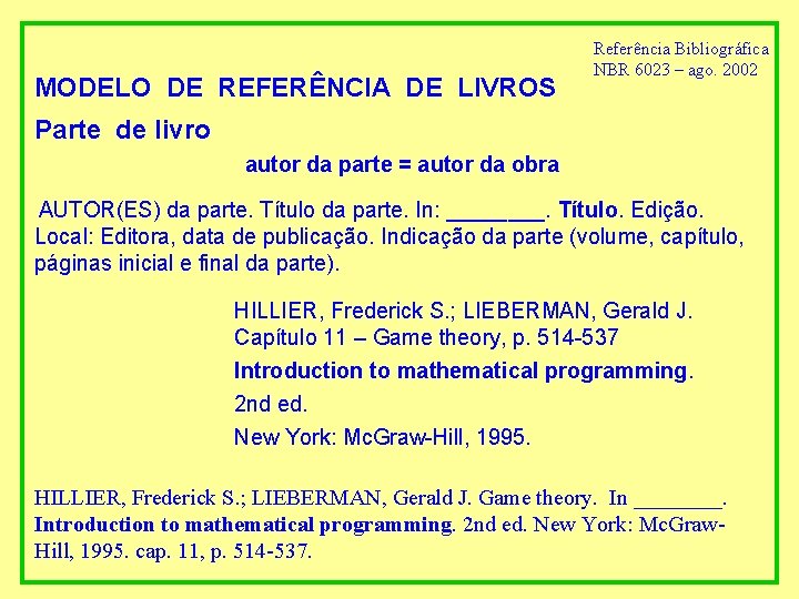 Apresentao Das Normas Da Abnt Nbr 6023 E