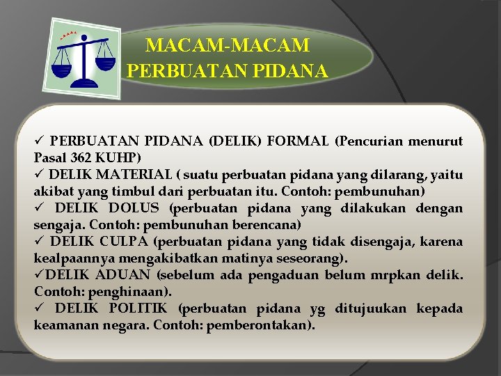 Pokokpokok Hukum Pidana Pengertian Hukum Pidana Merupakan Hukum 