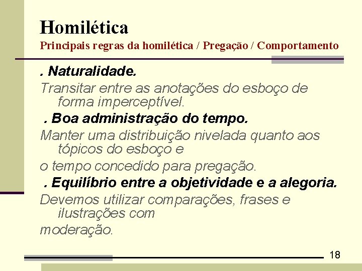 Homiltica Consideraes Preliminares A Importncia Da Homiltica Principais