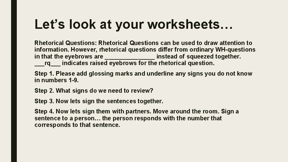 abc 20 conditional sentences and rhetorical questions objectives