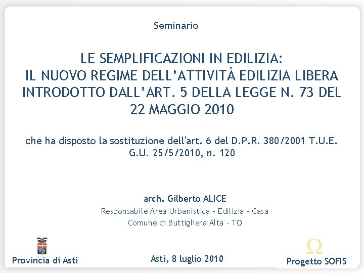 Seminario Le Semplificazioni In Edilizia Il Nuovo Regime 540_x_720_jpg