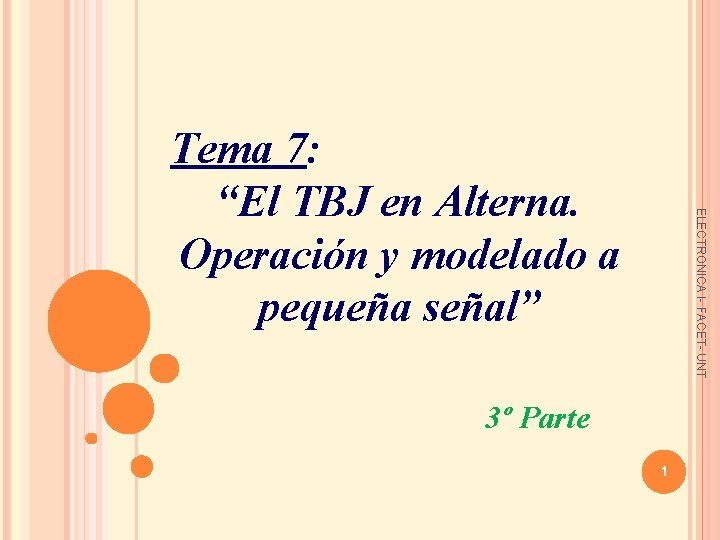 Electronica I Facet Unt Tema 7 El Tbj
