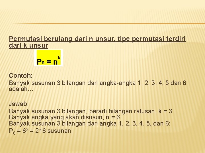 Permutasi dari unsur umum berbeda permutasi r dari n elemen adalah jumlah kemungkinan urutan. Permutasi Dan Kombinasi Permutasi Permutasi Dari N Elemen