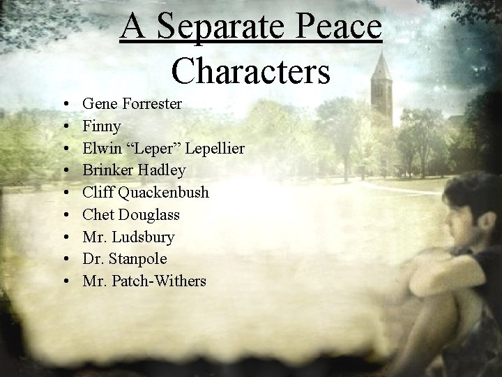 A Separate Peace Journals 