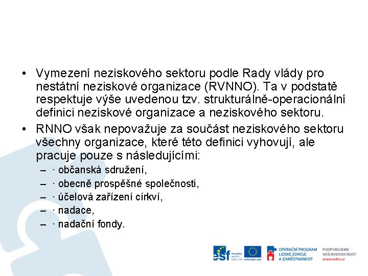 Ekonomick Pojet Neziskovho Sektoru A Neziskovch Organizac Definovn