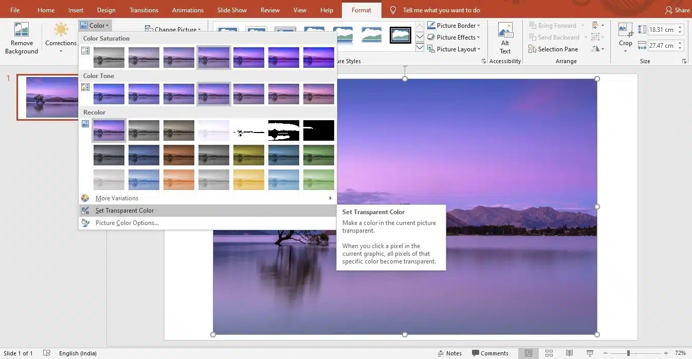 Use transparency in powerpoint to make visually appealing slides