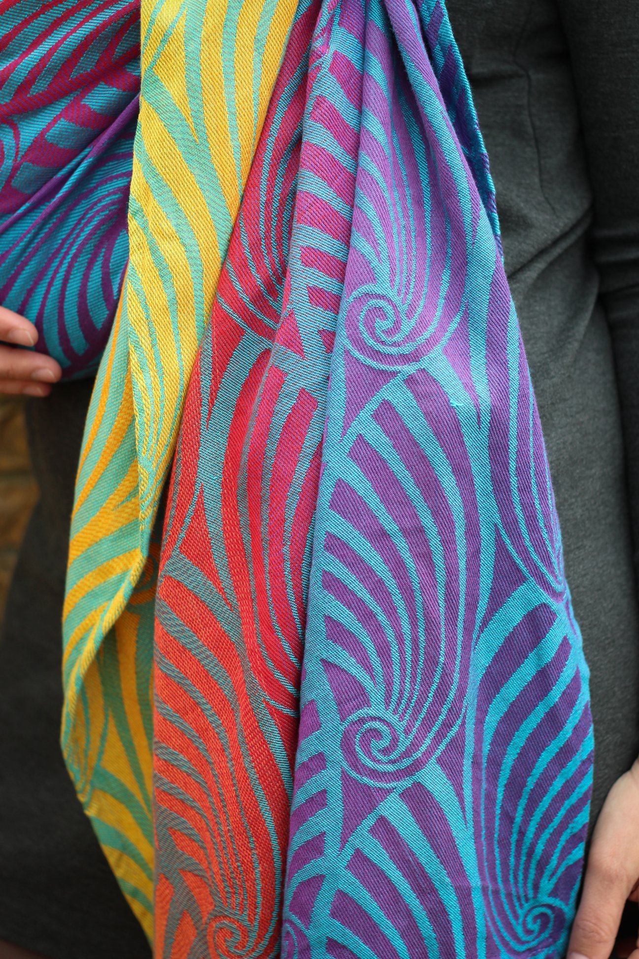 Yaro Slings Dandy Fire Grad Aqua Tencel Wrap (tencel)