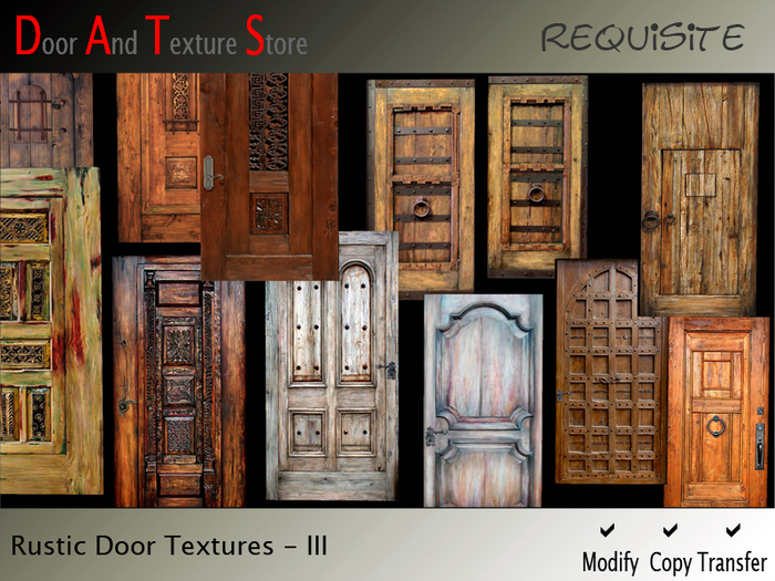 Second Life Marketplace Rustic Door Textures Rustic Door Texture Pack Spanish And Antique Wooden Door Textures Includes Working Doors Rdtp3