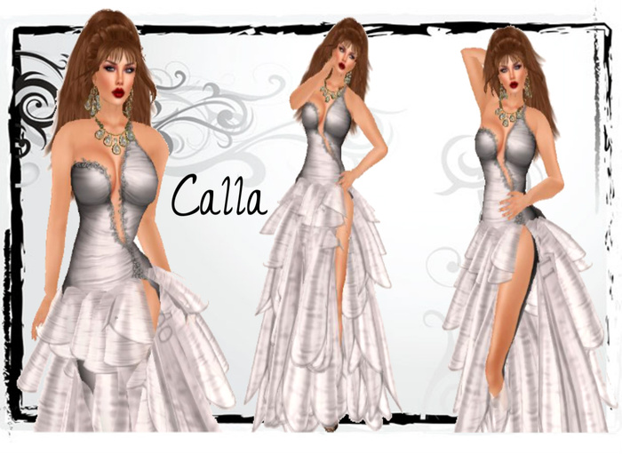 Second Life Marketplace Renee S Boutique Holidays Formal Dress Calla Silver