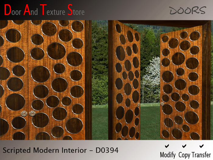 Second Life Marketplace Fancy Modern Wood Interior Door Modern Double Door Large Wooden Castle Door Modern Portal House Door Set D0394