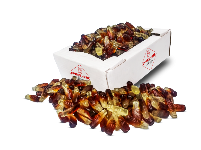 Żelki butelki o smaku coli - 1kg.