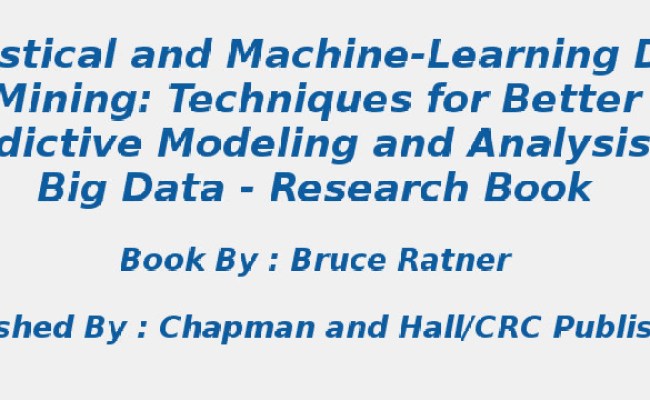 Best Research Books In Statistical And Machine-Learning Data Mining | S ...