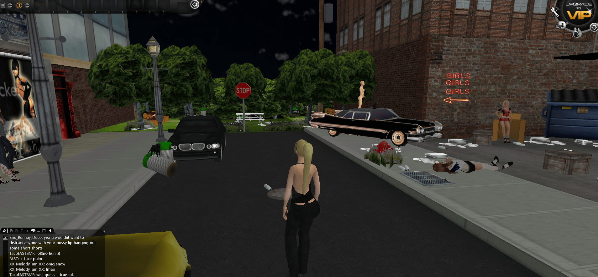 Red Light Center virtual hub adult gameplay screen
