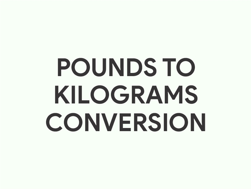 Lbs to kg