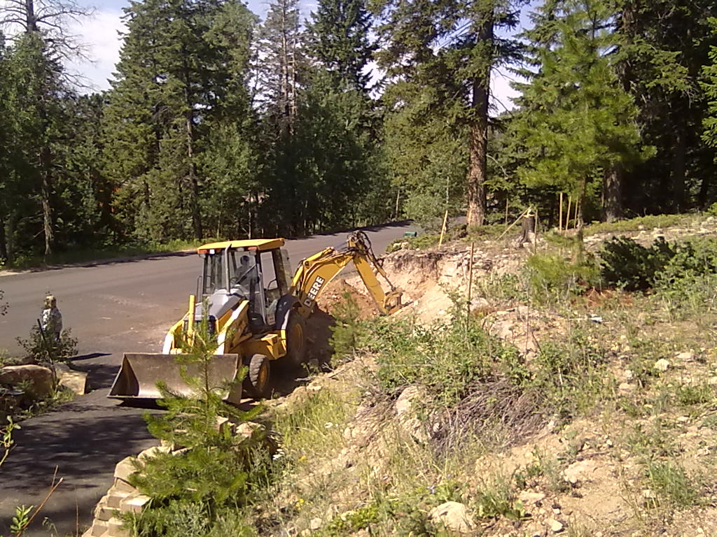 Laying back the embankment
