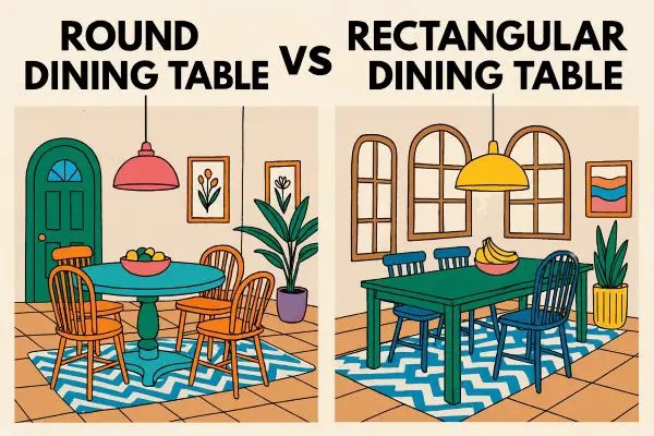 You are currently viewing Round Dining Table vs Rectangular Dining Table for Small Kitchens