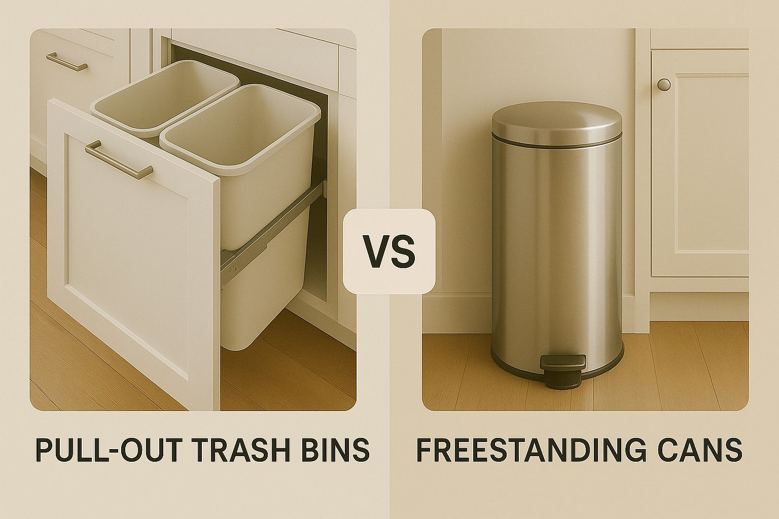 You are currently viewing Why Pull-Out Trash Bins Make Kitchens Look Better Than Freestanding Cans