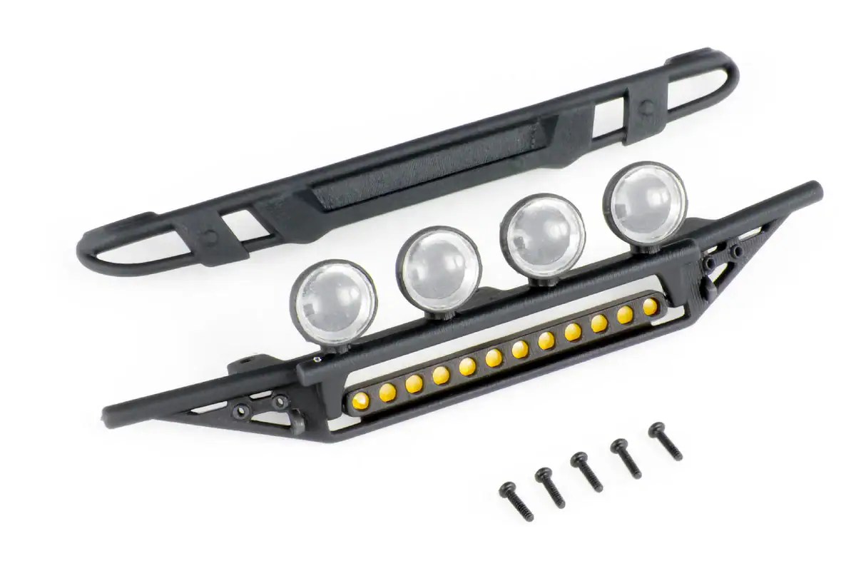 Compact LED light bar for small-scale remote control vehicles.