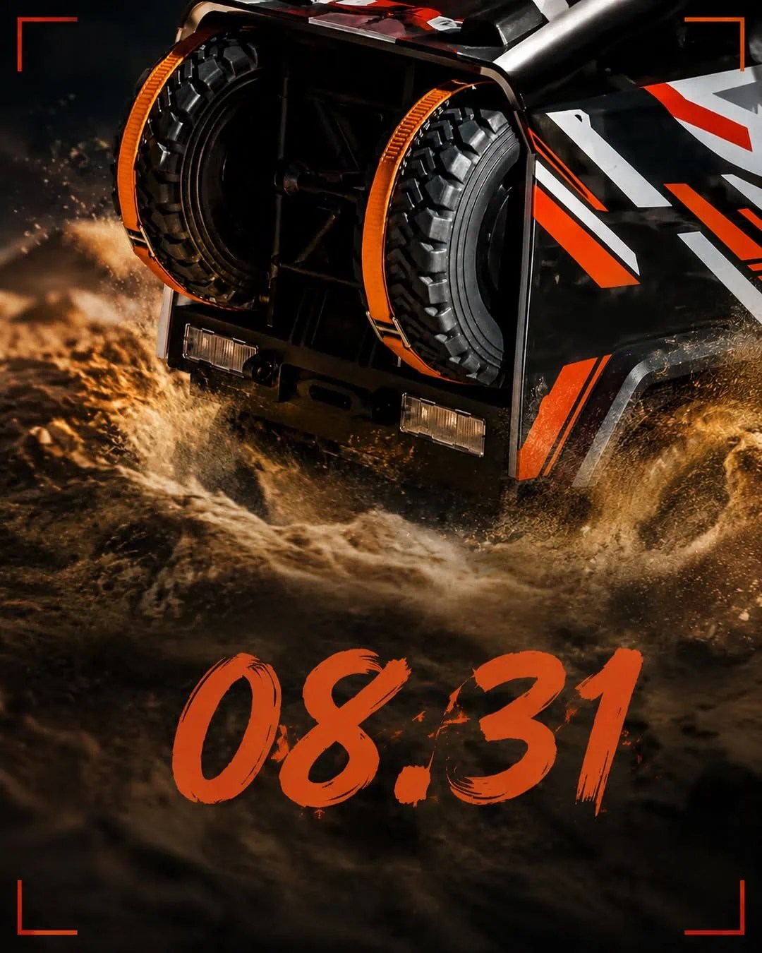 Small-Scale RC vehicle racing through muddy terrain with large tires.