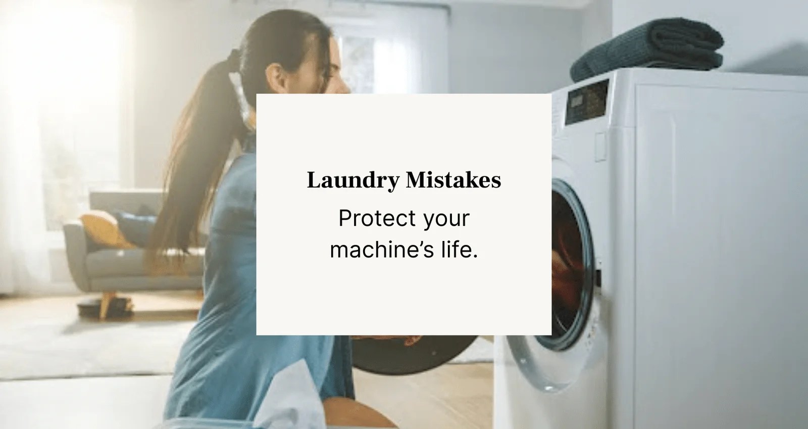 girl putting clothes in washing machine