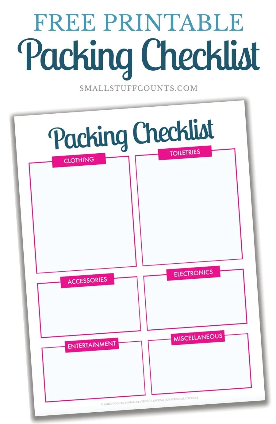 organized travel a free printable packing list for your