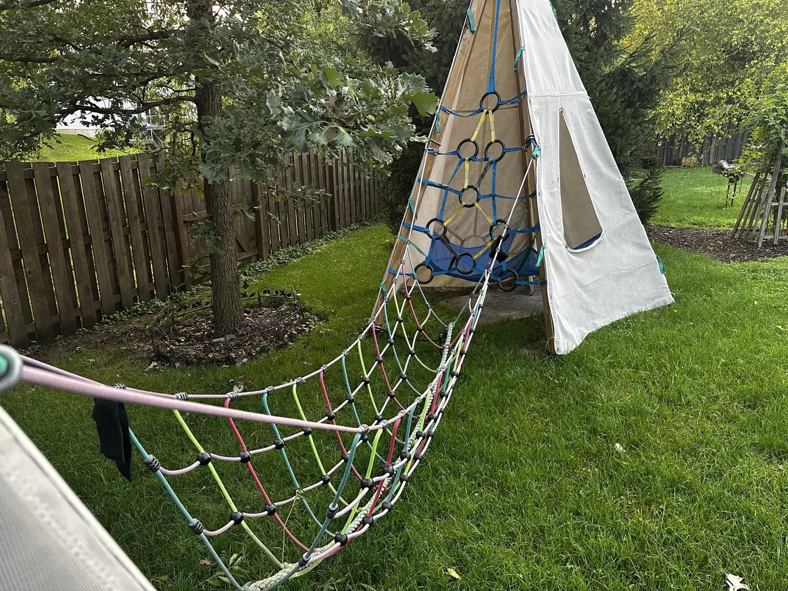 Photo of the Teepee rope hammock