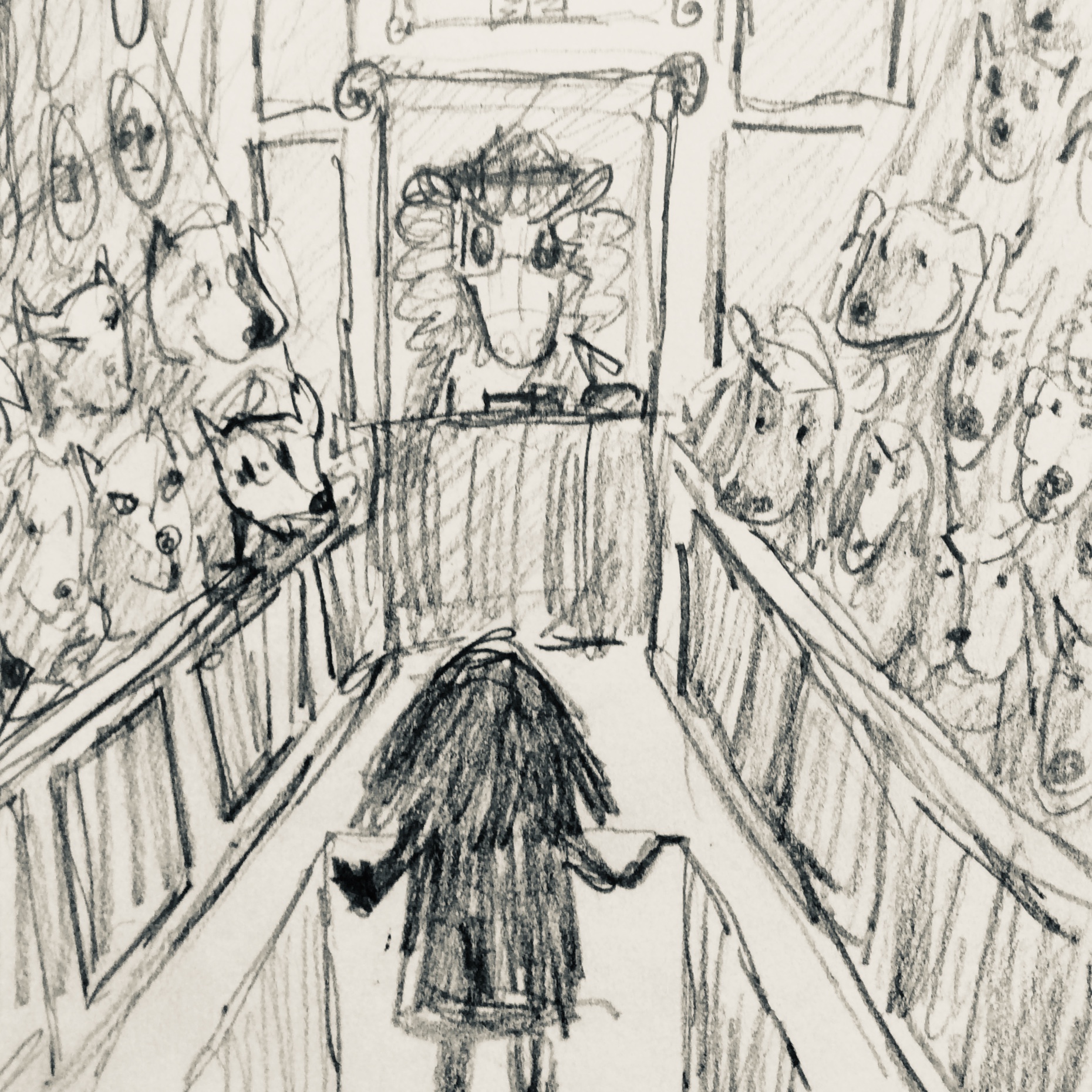 The Imaginary Library - Concept drawing