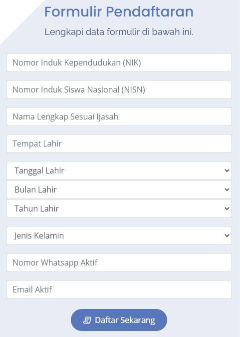 Nomor induk siswa nasional peserta didik (jika memiliki). Daftar Ulang Dan Melengkapi Data Calon Peserta Didik Baru 2021 Sman 18 Surabaya