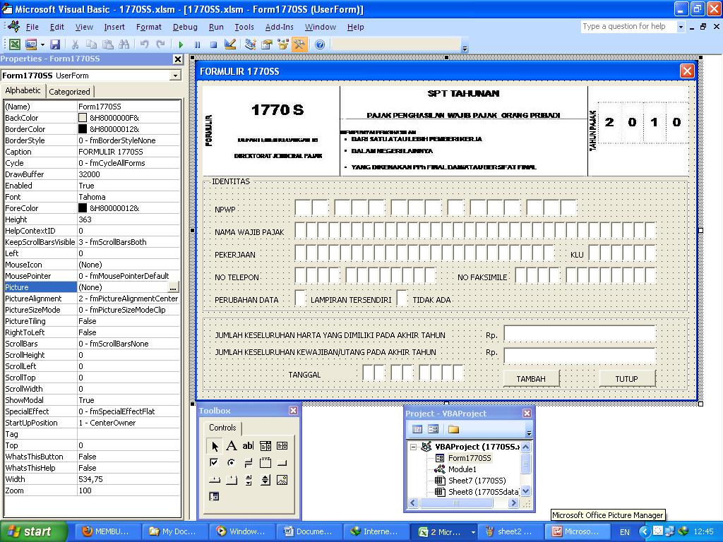 Formulir spt tahunan pph orang pribadi 1770 tahun terbaru yang saya uploud ini sangat komplit terdapat 9. Membuat Form Isian Data Pengisian Form 1770ss Spt Tahunan Menggunakan Excel Smandanova S Blog