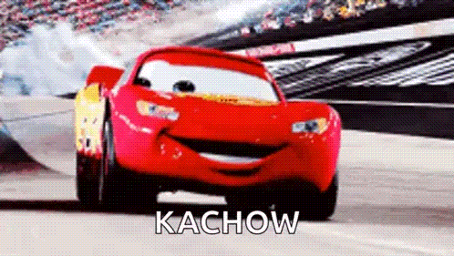 Lightning McQueen says Kachow
