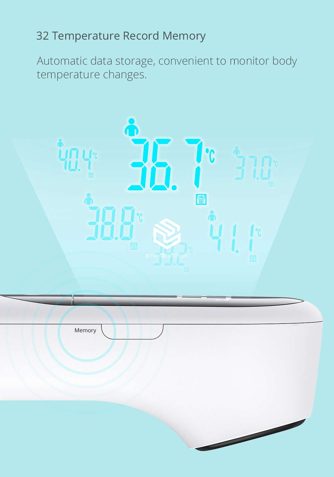 Automatic data storage, convenient to monitor body temperature changes.