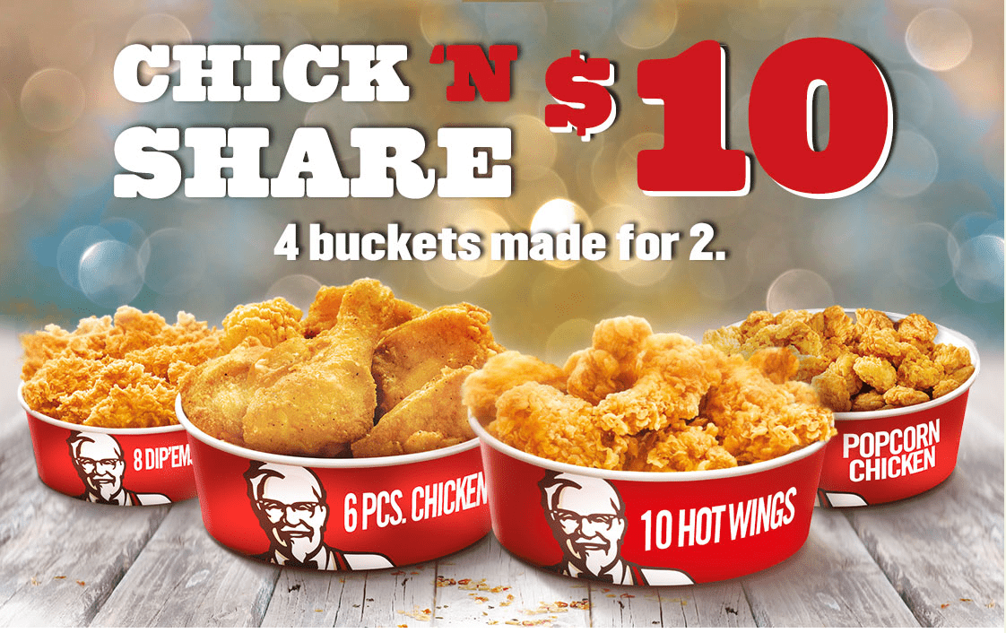 kfc canada colonels club weekly deals get chickn share