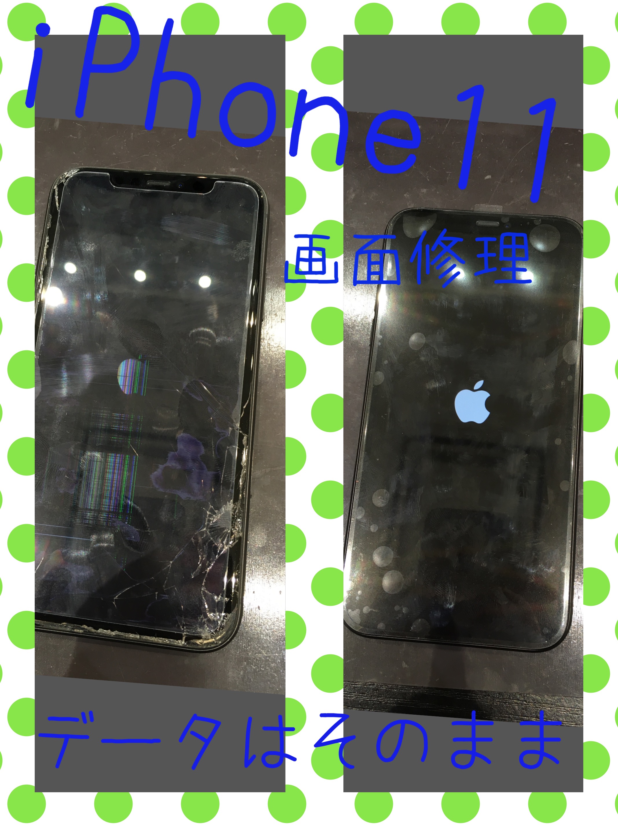 宗像市からiPhone１１の画面修理にご来店頂きました！