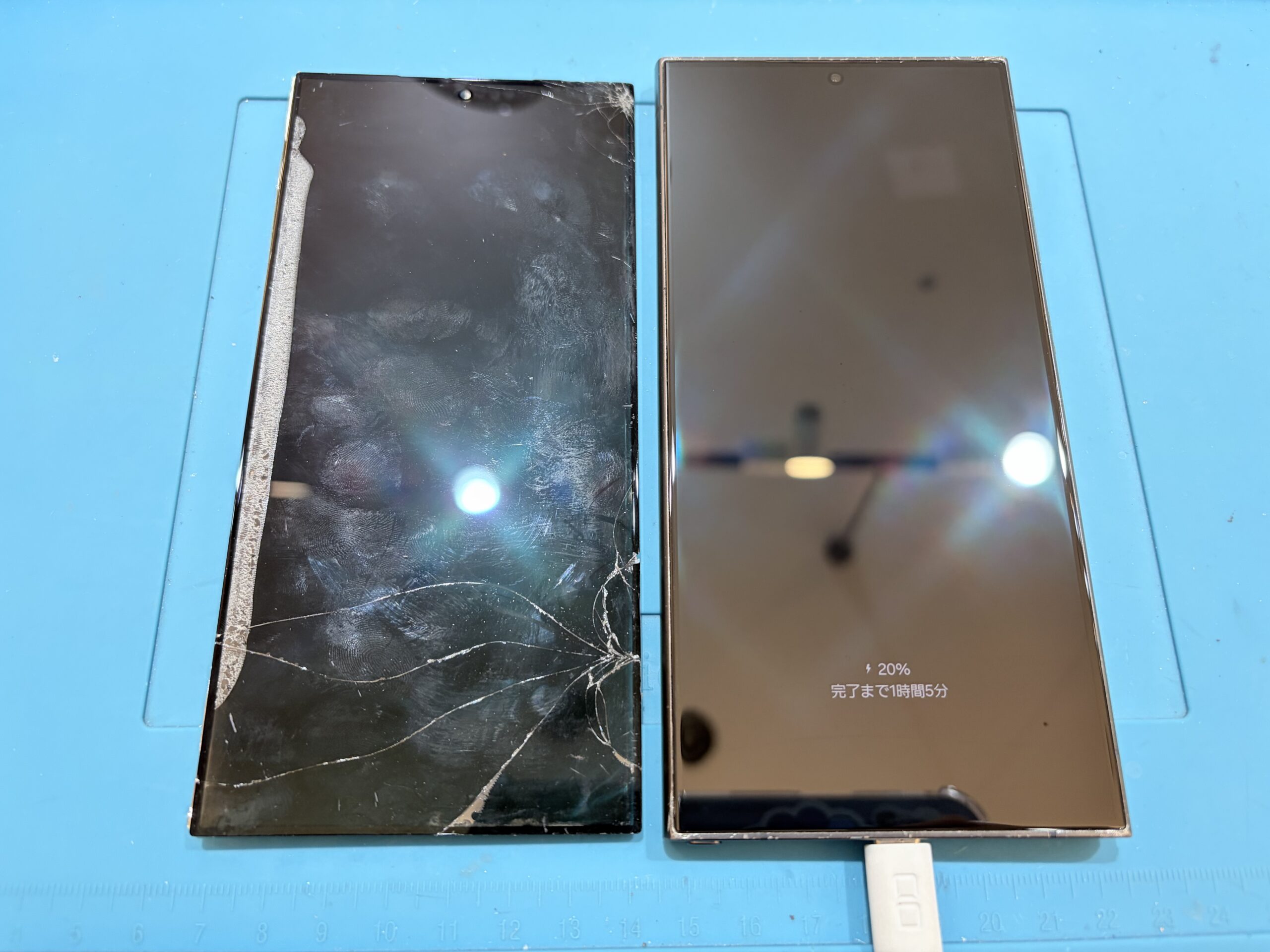 【イオンモール伊丹昆陽店】Galaxy S24ultraの液晶画面修理【宝塚市からご来店】