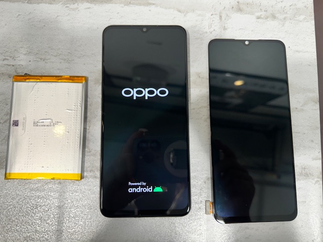 OPPO スマートフォン 本体 ブラック(画面割れあり) 高知店】OPPOの画面割れと電池持ちを同時解決！同時修理で新品同様に