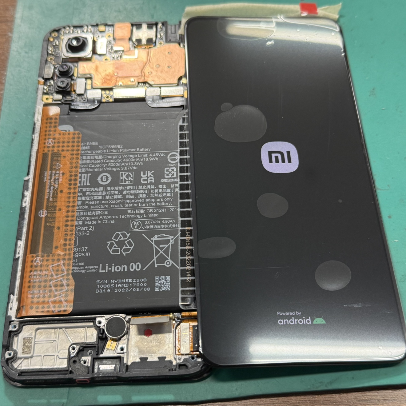 【久留米店】Xiaomi Redmi Note11Pro　バッテリー交換修理【八女市からご来店】