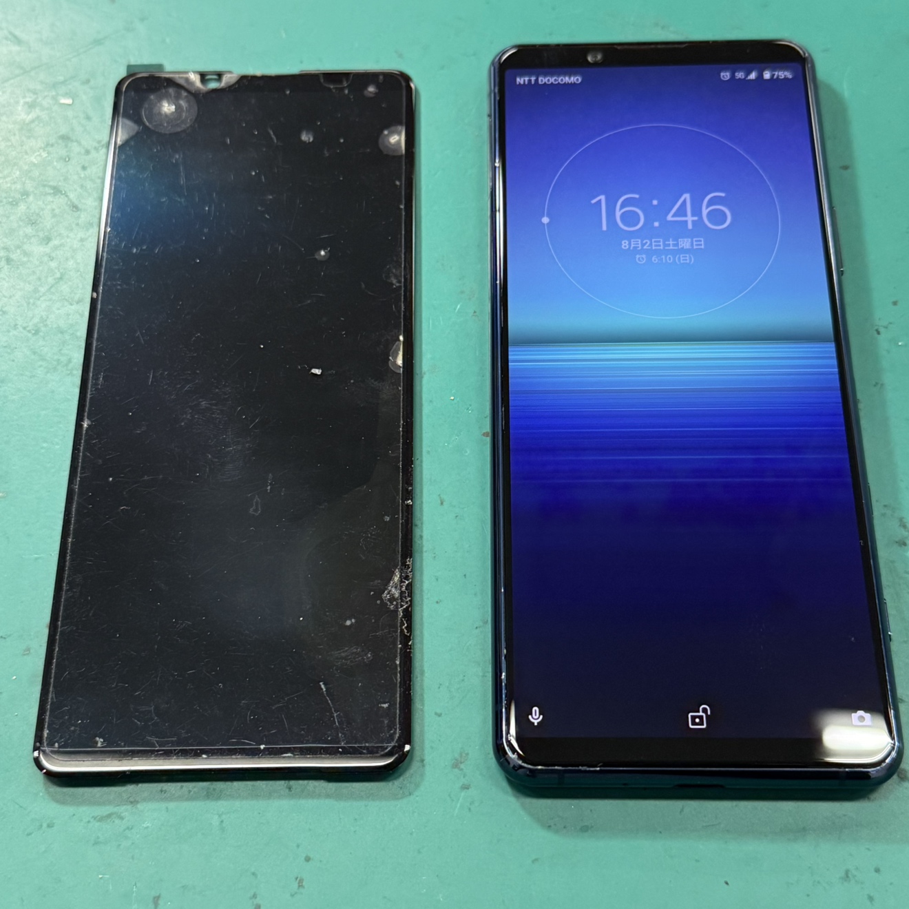 【久留米店】Xperia5Ⅱ　画面交換修理はお任せください！【八女市からご来店】
