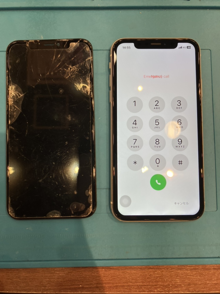 画面が割れ操作できないiPhoneXRの画面交換【橿原市】 | iPhone修理